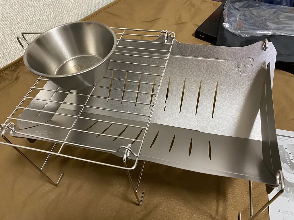 焚き火台を組み立てた