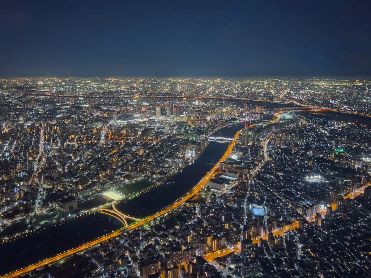 スカイツリーから見える夜景