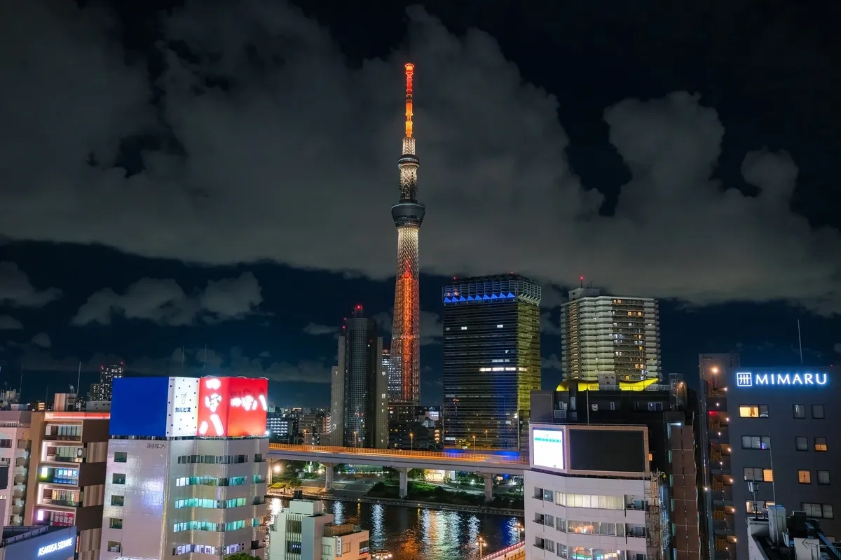 東京スカイツリーライトアップ「幟」